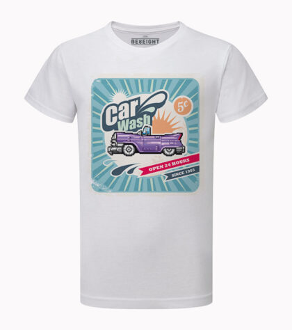 T-shirt Car Wash Homme Blanc
