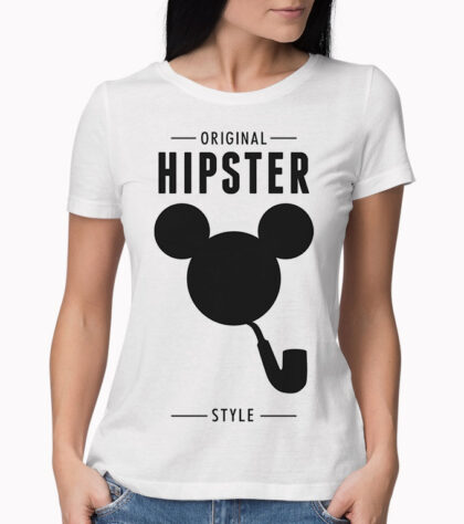 T-shirt Hipster Style Femme Blanc