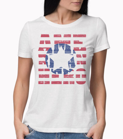 T-shirt American Hero Femme Blanc