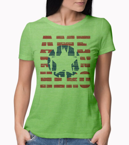 T-shirt American Hero Femme vert