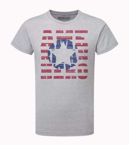 T-shirt American Hero Homme Silver
