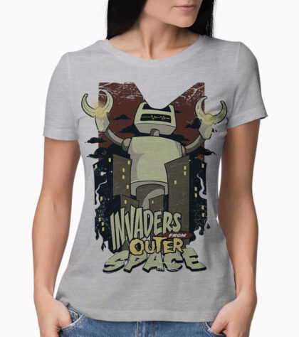 T-shirt Invaders Femme Silver
