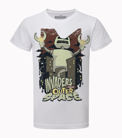 T-shirt Invaders Homme Blanc