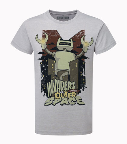 T-shirt Invaders Homme Silver