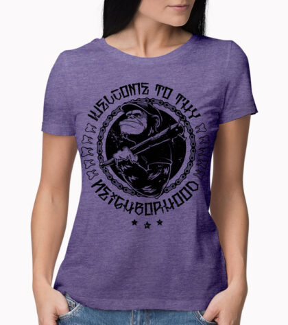 T-shirt Monkey Fight Femme purple-marl