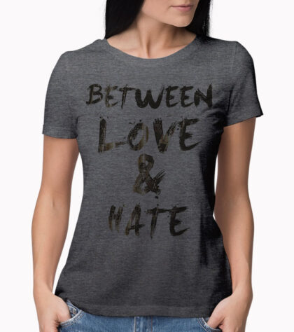 T-shirt Between Love Femme grey-marl