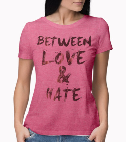 T-shirt Between Love Femme pink-marl