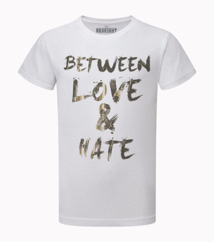 T-shirt Between Love Homme Blanc