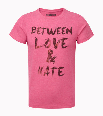 T-shirt Between Love Homme pink-marl