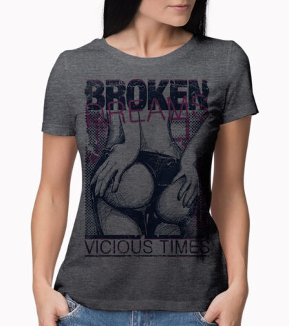 T-shirt Broken Dreams Femme grey-marl