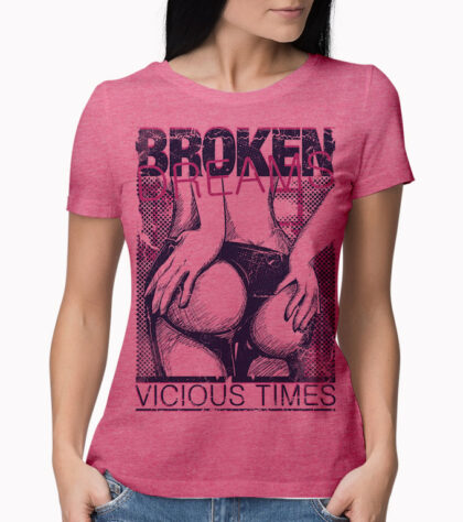 T-shirt Broken Dreams Femme pink-marl