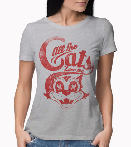 T-shirt All The Cats Femme Silver