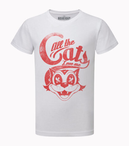 T-shirt All The Cats Homme Blanc