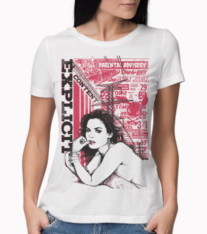 T-shirt Explicit Femme Blanc