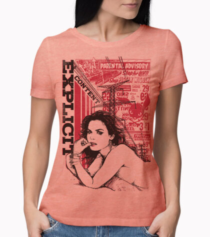 T-shirt Explicit Femme coral-marl