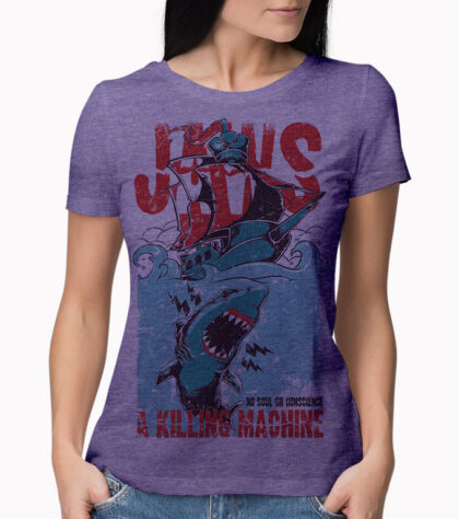 T-shirt Jaws Femme purple-marl