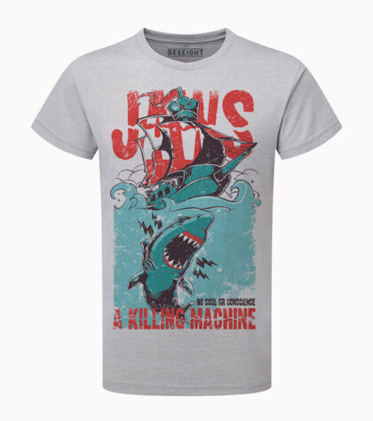 T-shirt Jaws Homme Silver
