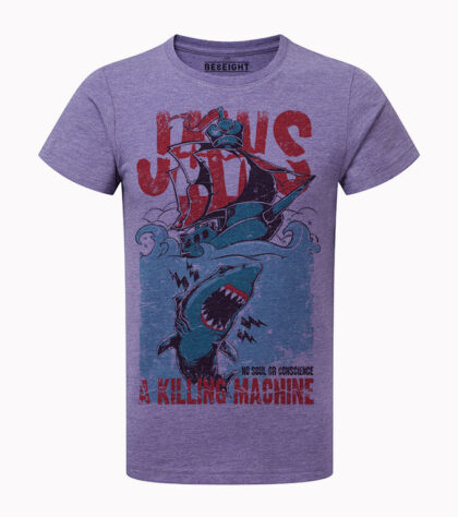 T-shirt Jaws Homme purple-marl