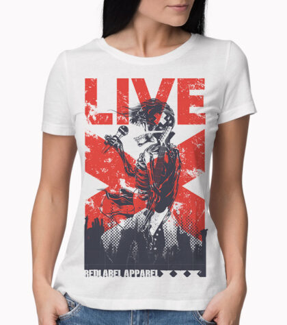T-shirt Live X Femme Blanc