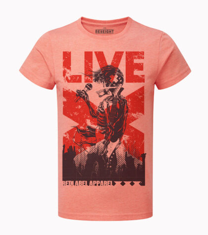 T-shirt Live X Homme coral-marl