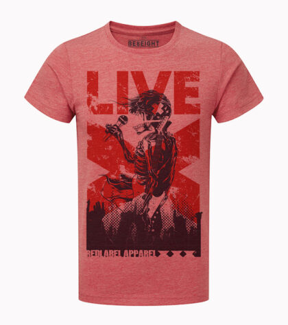 T-shirt Live X Homme Rouge