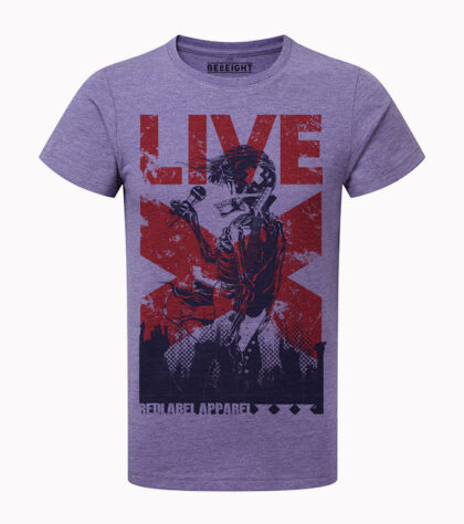 T-shirt Live X Homme purple-marl