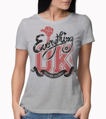 T-shirt everything is ok Femme Silver