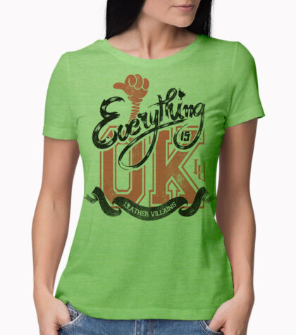 T-shirt everything is ok Femme vert