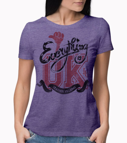 T-shirt everything is ok Femme purple-marl