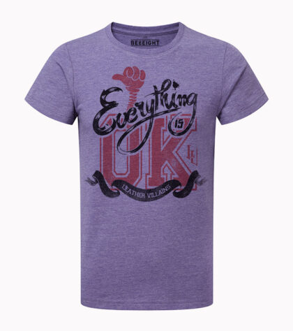 T-shirt everything is ok Homme purple-marl