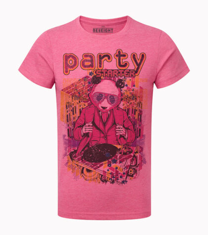 T-shirt Party Starter Homme pink-marl