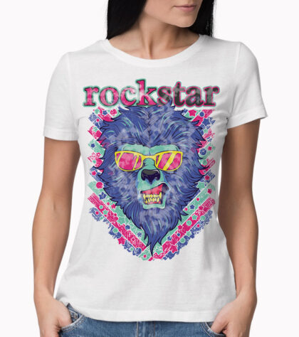 T-shirt RockStar Femme Blanc