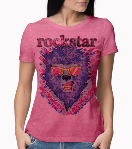 T-shirt RockStar Femme pink-marl