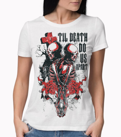 T-shirt Til Death Do Us Femme Blanc