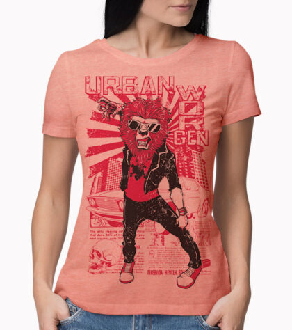 T-shirt Urban Wor Femme coral-marl