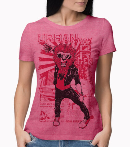 T-shirt Urban Wor Femme pink-marl