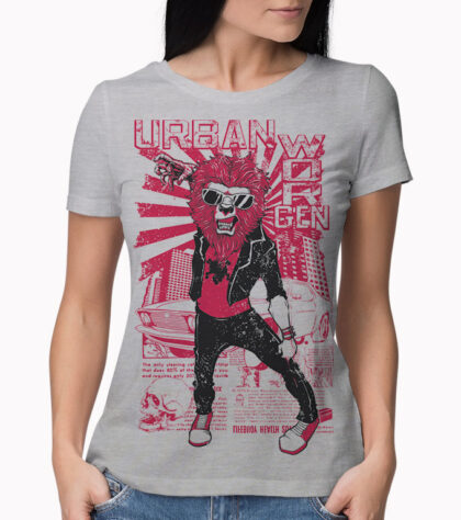 T-shirt Urban Wor Femme Silver