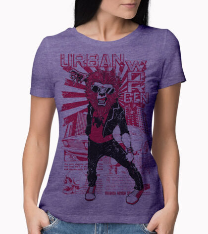T-shirt Urban Wor Femme purple-marl