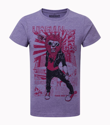 T-shirt Urban Wor Homme purple-marl