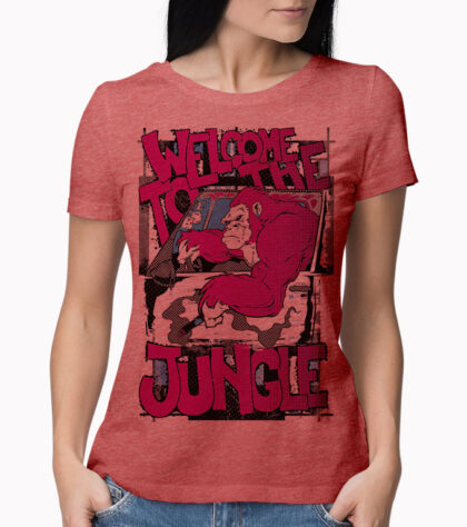 T-shirt Welcome to the jungle Femme Rouge