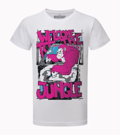 T-shirt Welcome to the jungle Homme Blanc