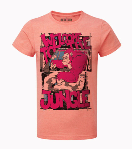 T-shirt Welcome to the jungle Homme coral-marl