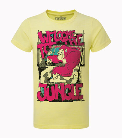 T-shirt Welcome to the jungle Homme yellow-marl