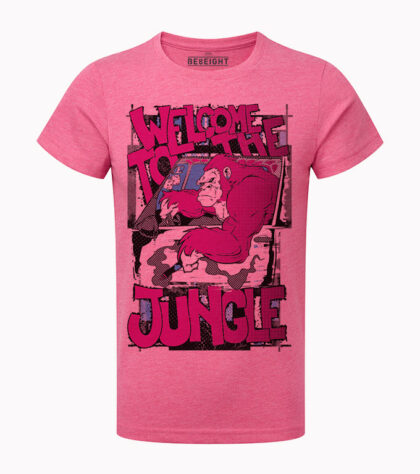 T-shirt Welcome to the jungle Homme pink-marl