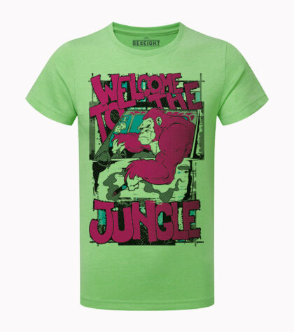 T-shirt Welcome to the jungle Homme vert