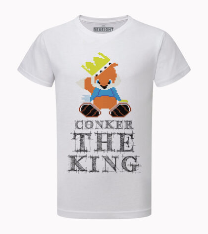 T-shirt Geek Conker the king Homme Blanc