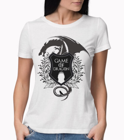 T-shirt Game of Dragon Femme Blanc
