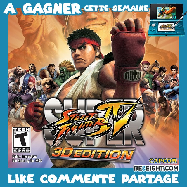 Lire la suite à propos de l’article Cette semaine gagne le jeu Super Street Fighter 4: 3D edition sur 3DS !