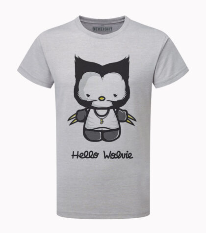 T-shirt hello wolvie Homme Silver