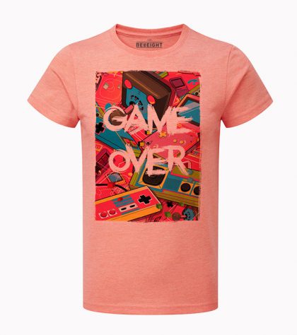 T-shirt Game Over Rétrogaming Homme coral-marl